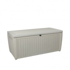 KETER. Lada depozitare piscina alb Rattan, 500 L..